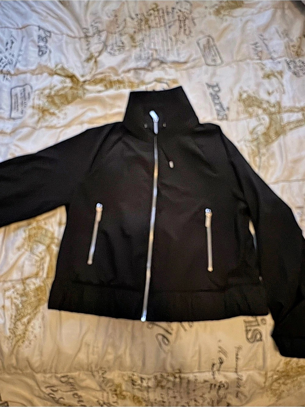 Calvin Klein Women's Black Zip Jacket Like New